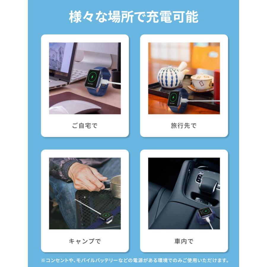 ご購入者様決定[未使用]Apple Watch‎ 携帯用ワイヤレス急速充電器 ストラップ付属 アップルウォッチ ワイヤレス充電器 Qi 6 SE Apple Watch 5 4 3