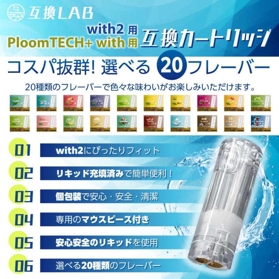 るーぴー。プルームテックプラスwith純正カートリッジ5本 互換LAB プルームテック プラス用 カートリッジ 互換 プルーム