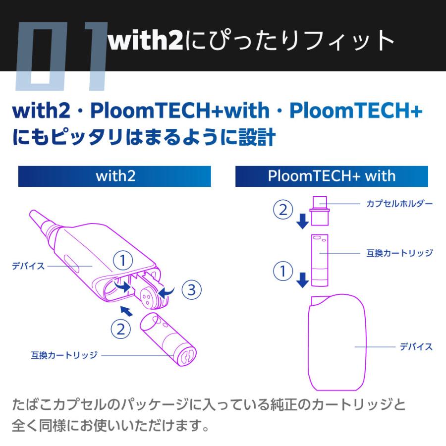 るーぴー。プルームテックプラスwith純正カートリッジ5本 互換LAB プルームテック プラス用 カートリッジ 互換 プルーム