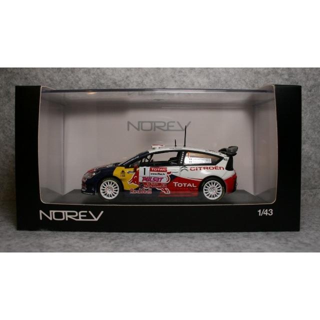 ノレブ　1/43　シトロエン　C4　WRC　2009　ラリー デュヴァール　S.Loeb Mr. / S.Loeb Ms. No.1｜shadow2010