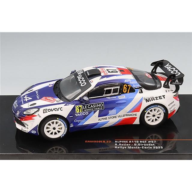 イクソ 1/43 アルピーヌ A110 RGT CHL Sport Auto 2025 ラリー モンテカルロ No.67 R.アスティエ/D.ジロー | 