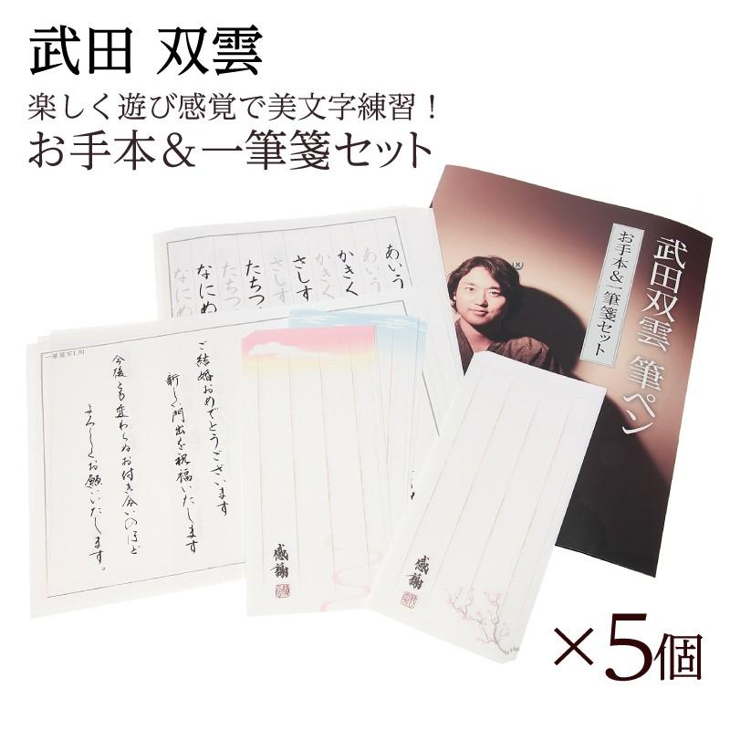 書道家 武田双雲 作品 限定版 学習 文字 練習 お手本 一筆箋セット 楽しく簡単に書ける お手本 10枚 一筆箋 21枚 ポケットフォルダ 5個セット Ts 003 Set05 シャクレイ 通販 Yahoo ショッピング