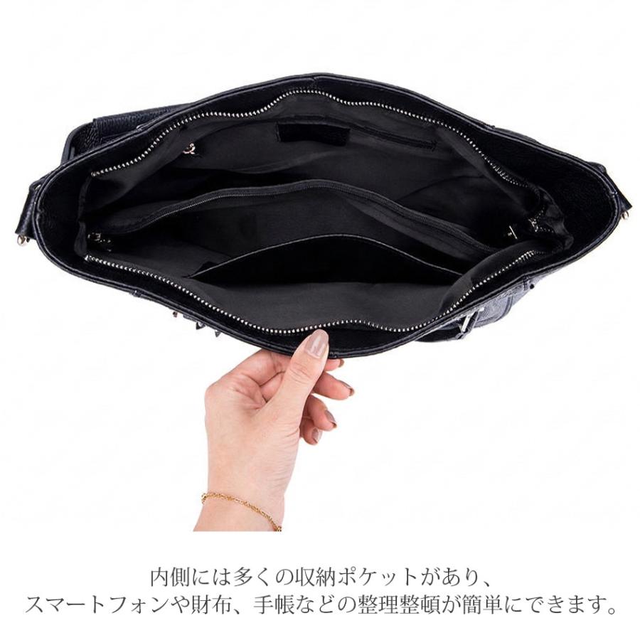 本革 ショルダーバッグ レディース 斜めがけバッグ トートバッグ 革 レザー A4 ショルダーベルト ストラップ 肩掛け 斜めがけ 大きめ 大容量 おしゃれ 2way 爆買の画像