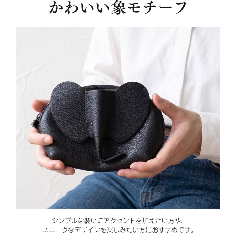 象 ミニショルダーバッグ 本革 可愛い かわいい ミニポーチ バッグ