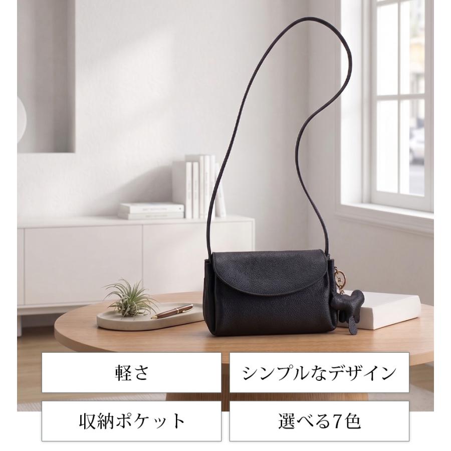 ミニショルダー 本革 バッグチャーム 象 ゾウ ショルダーバッグ クロス