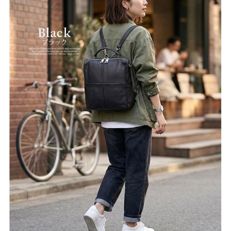 極美品 CAMPER レザー 2WAY ショルダーバッグ リュック ブラック 2WAY リュック 本革 リュックサック 革 レザー レディース レディース
