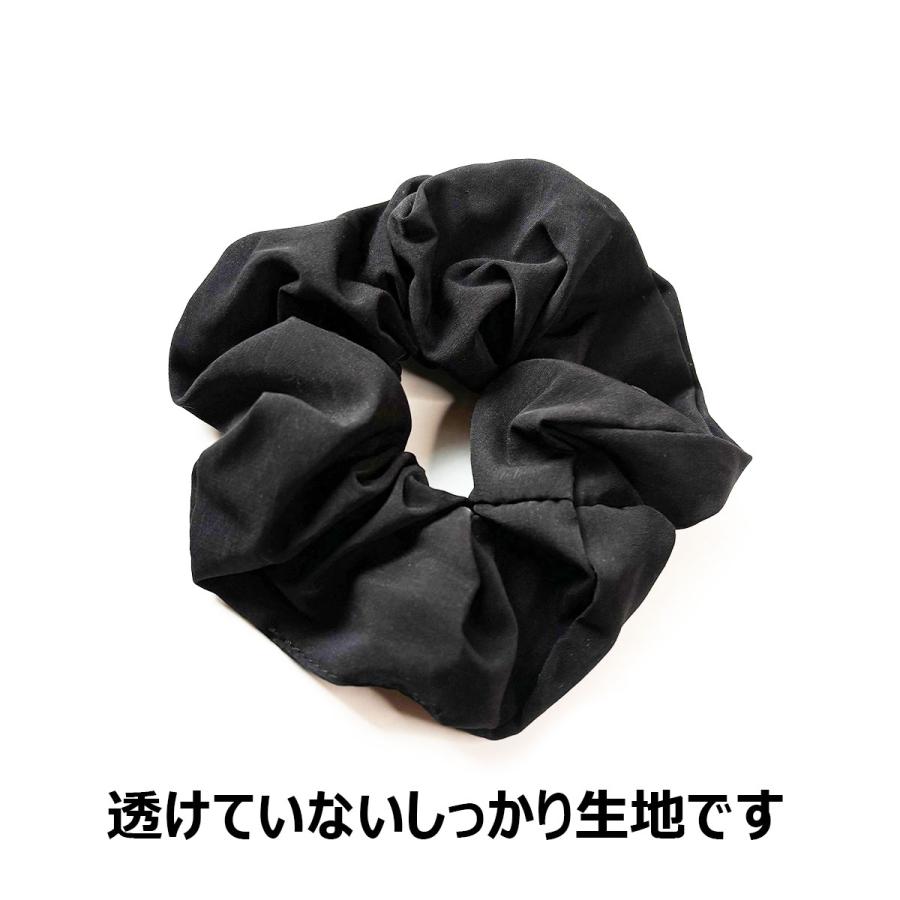 ヘアゴム シュシュ おしゃれ シンプル 大きめ 黒 : shalala リカバリー