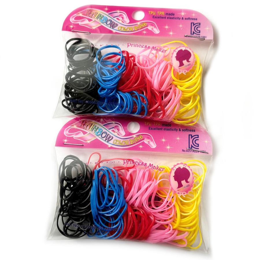 ヘアゴム シリコン ラバーゴム レディース 子供 カラー TPUバンド 直径