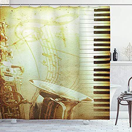 特別価格ambesonneジャズ音楽ピアノのキーの装飾コレクション カーテン ブラインド Notesイメージnostalgia 印刷on背景with Musical Notesイメージnostalgia オンラインショップ沙羅の樹の特別価格ambesonneジャズ音楽ピアノのキーの装飾コレクション 印刷on背景with Jazz