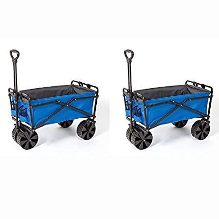 最新入荷 特別価格Seina Powder Pac好評販売中 (2 Grey & Blue Wagon, Cart Garden Collapsible Steel Coated キャリーワゴン