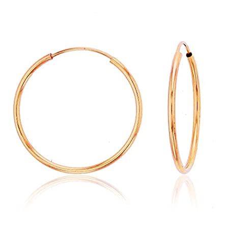 全国総量無料で Rose 14K 特別価格Solid Gold Huggies好評販売中 | Earrings Hoop Flex Endless Cartilage Tube 1mm イヤリング