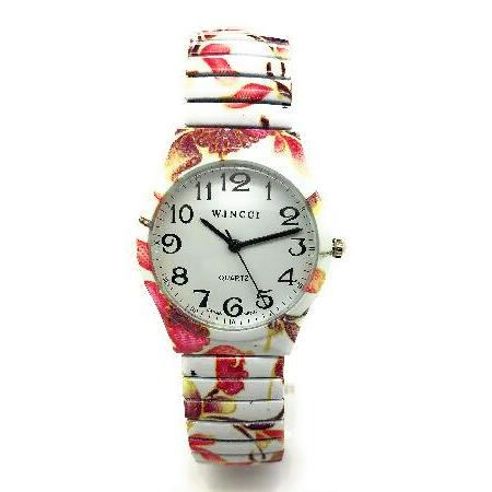 【海外限定】 特別価格Wincci レディース 11好評販売中 スタイル ファッションウォッチ ストレッチバンド エレガント フラワー フローラル ノベルティ 30mm 腕時計