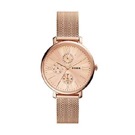 【メーカー直売】 特別価格Fossil Women's 好評販売中 Watch, Multifunction Mesh Steel Stainless Quartz Jacqueline 腕時計