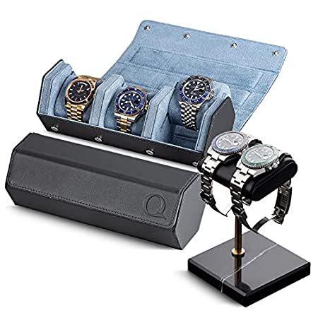 お見舞い Watch Leather 特別価格Genuine (Grey B好評販売中 / Gold / (Black Stand Watch and Blue) Light / 腕時計用ケース