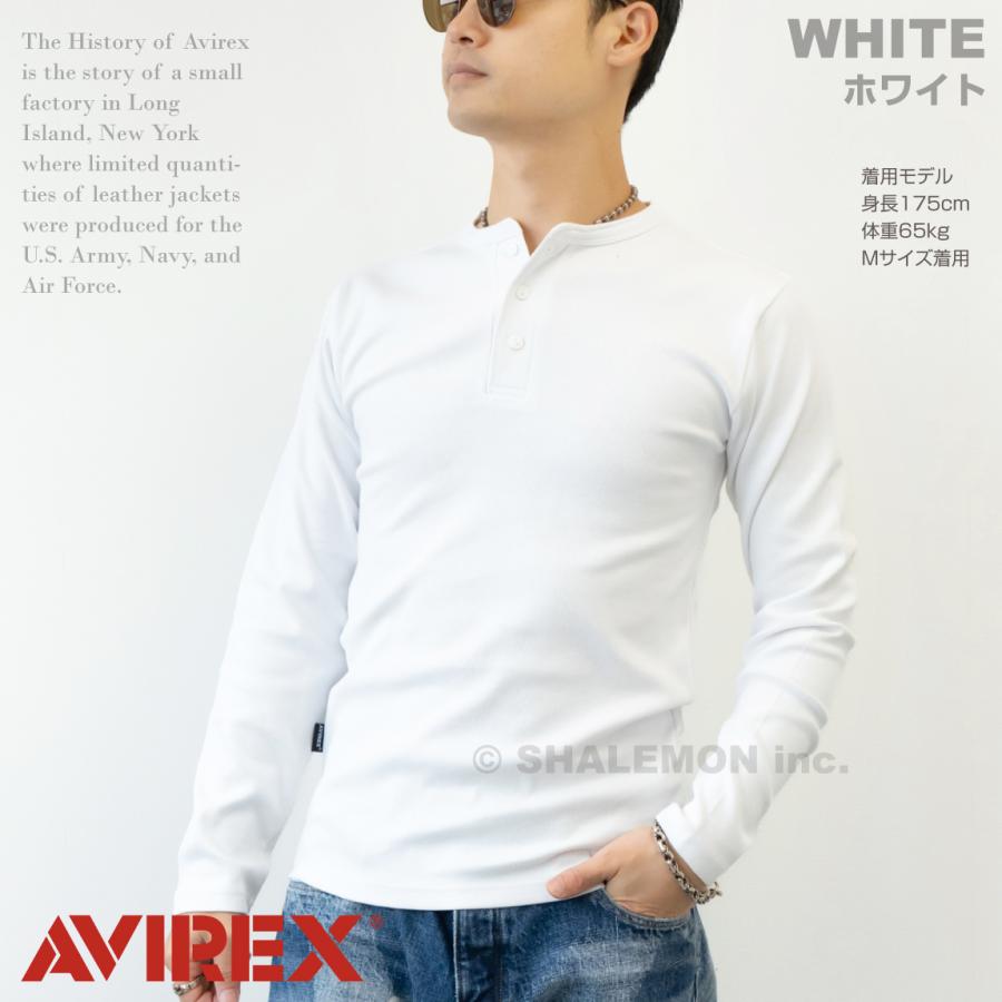 AVIREX アビレックス ヘンリーネック ワッフル　ホワイト×ネイビー　M 楽天市場】アビレックス ワッフル ヘンリーネックの通販