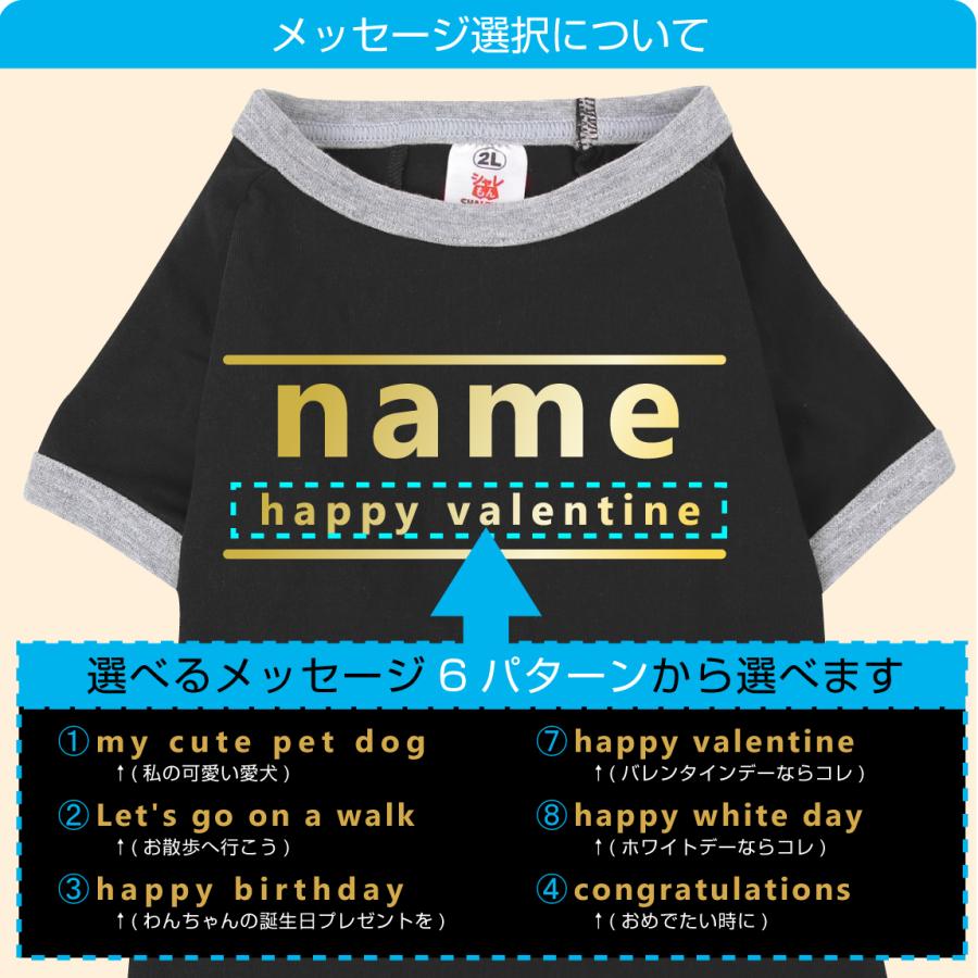 犬用 服 Ｔシャツ ( シャレわん 選べる5色  ドッグＴ 名入れ チョコ 風 ) おもしろ 義理 バレンタイン 2024 シャレもん｜shalemon｜09