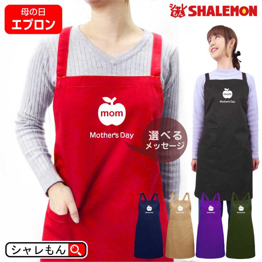 母の日 プレゼント 実用的 ギフト カーネーション エプロン ワンポイント りんご 選べるメッセージ 花 母親 あったか グッズ 誕生日 スイーツ Eprn4c Apple シャレもんヤフーショッピング店 通販 Yahoo ショッピング