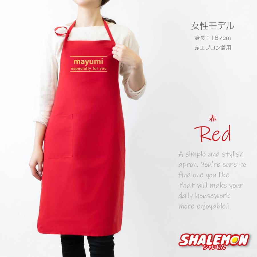 シャレもん 名入れ エプロン 母 女性 ( エプロン )( 名入れ チョコ風