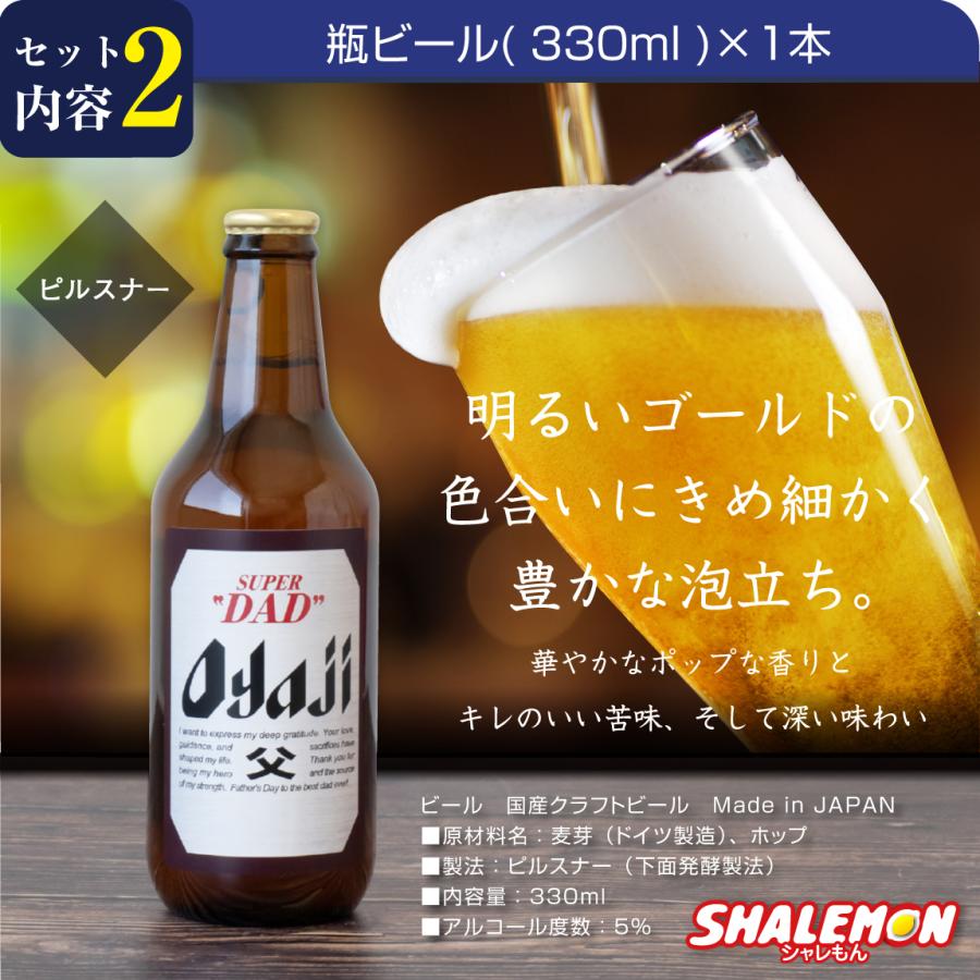 父の日 名入れ Tシャツ ( ビール + タオル ギフトボックス ) 3点
