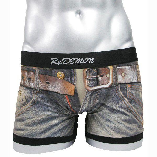 ボクサーパンツ メンズ おしゃれ ジーンズ フェイクモザイク 見せパン プレゼント 男性 下着 ブランド Redemon シャレもん Redemon Jean Mozaik シャレもんヤフーショッピング店 通販 Yahoo ショッピング