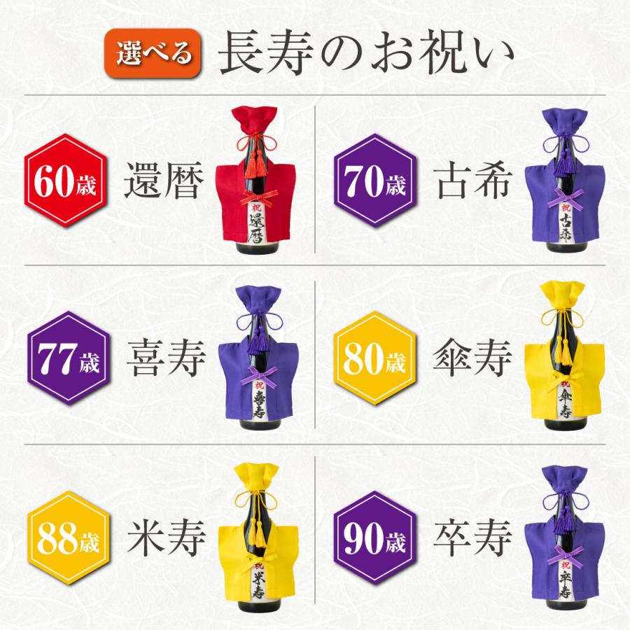 還暦祝い 日本酒 還暦 古希 喜寿 傘寿 米寿 卒寿 古希祝い ( 選べる