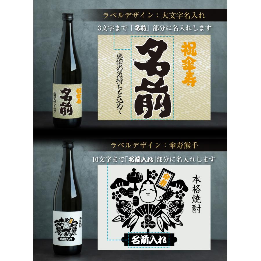 傘寿祝い 名入れ ちゃんちゃんこ酒 焼酎 ( 選べる 麦 と 芋 )( 傘寿 だ