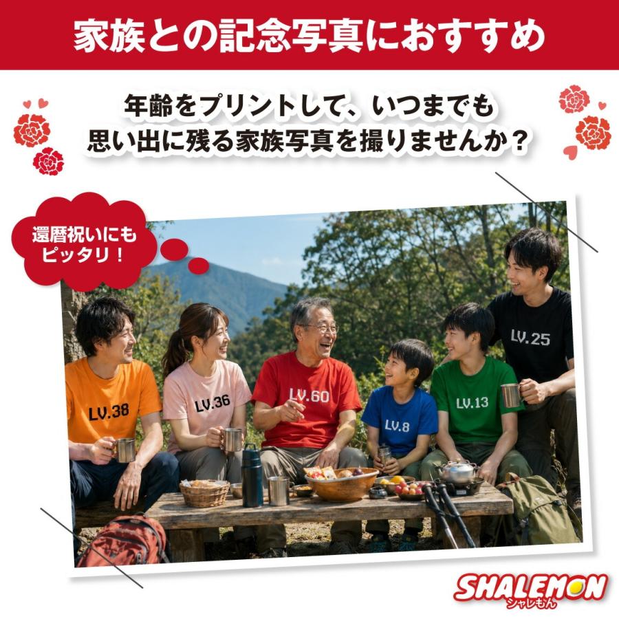 おもしろTシャツ ( レベル 数字 番号 カスタム プリント ) おもしろ 面白い Tシャツ 半袖 メンズ レディース キッズ クラスTシャツ クラスT 体育祭 (LVT) | シャレもん | 01