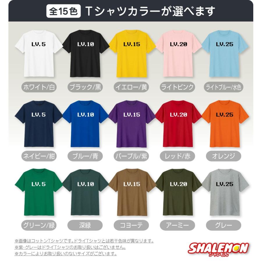 おもしろTシャツ ( レベル 数字 番号 カスタム プリント ) おもしろ 面白い Tシャツ 半袖 メンズ レディース キッズ クラスTシャツ クラスT 体育祭 (LVT) | シャレもん | 03