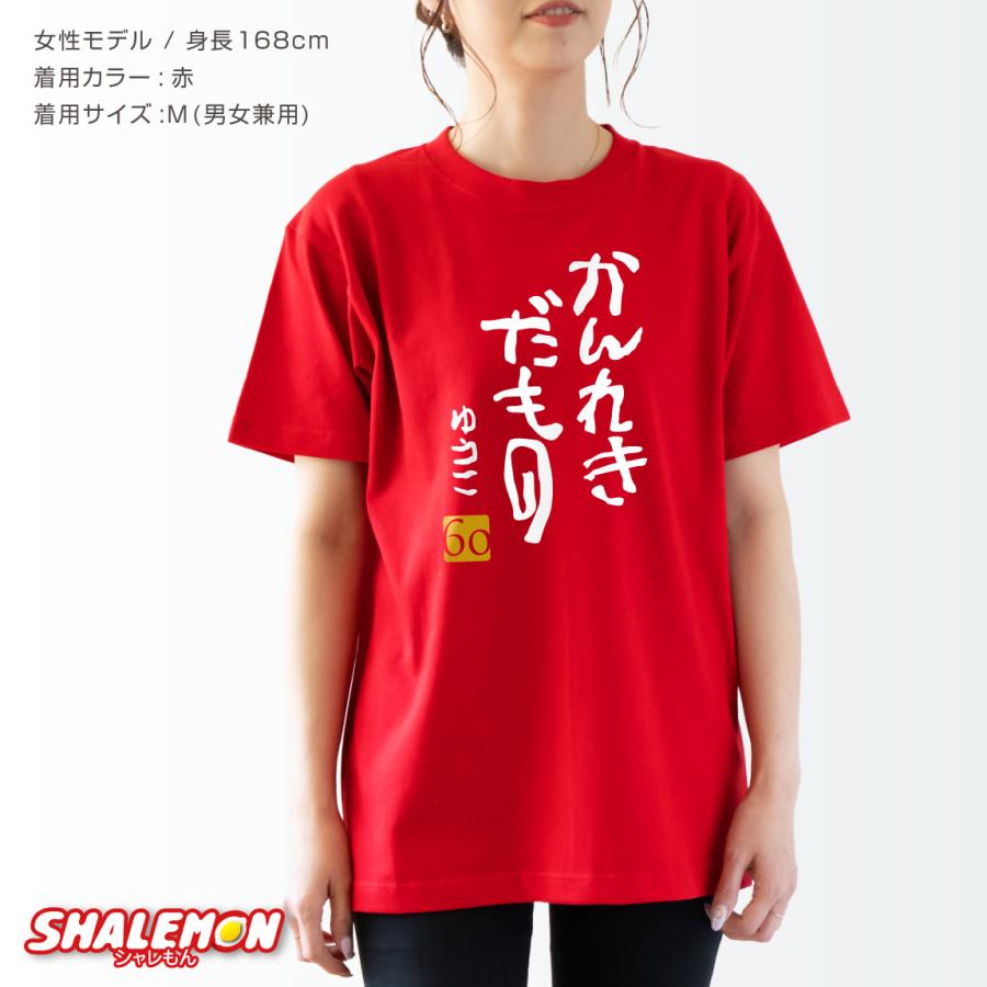 シャレもん 還暦祝い (名入れ かんれきだもの 60 tシャツ ) 男性