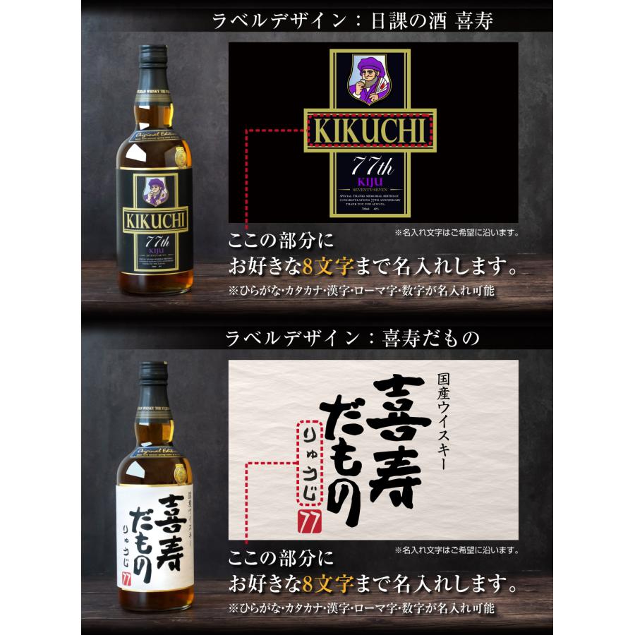 喜寿祝い ギフト プレゼント ジャパニーズ ウイスキー お酒 ( 国産