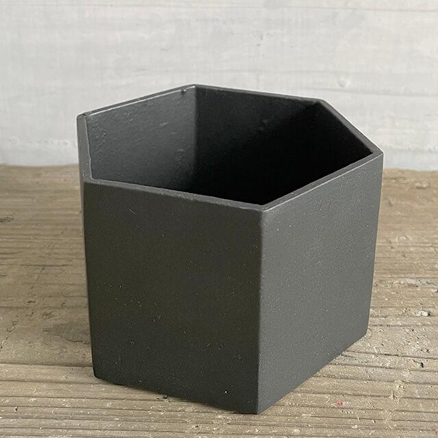 【雛のの】ヘキサポット黒30個 アルミニウム ヘキサゴン ポット【ALUMINUM HEXAGON POT】4号サイズ