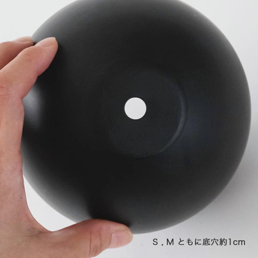 BLACK IRON POT【 orb（オーブ）】Mサイズ 黒 植木鉢 ブラックアイアン
