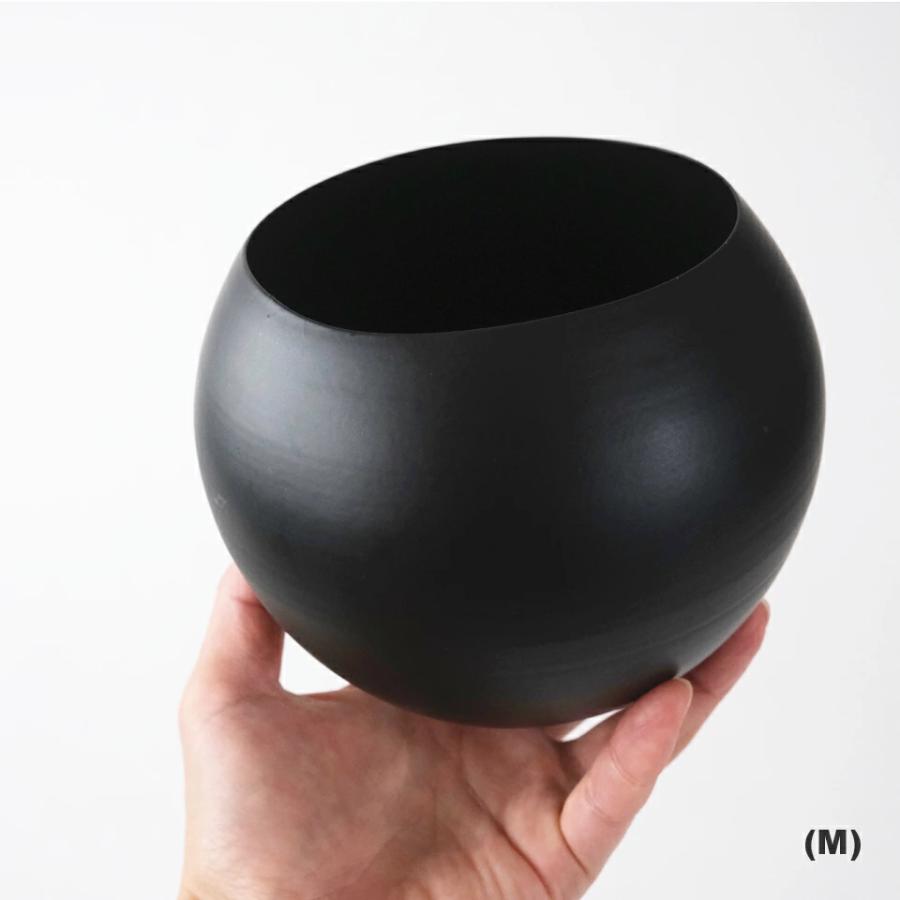 BLACK IRON POT【 orb（オーブ）】Mサイズ 黒 植木鉢 ブラックアイアン