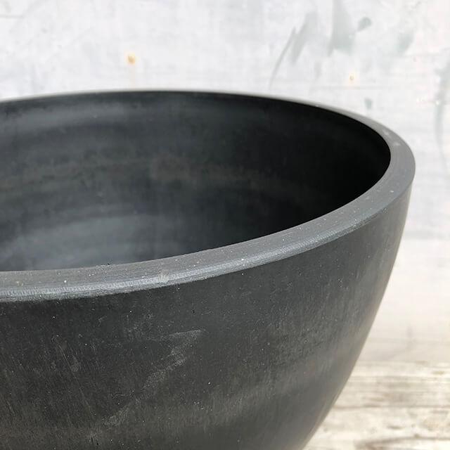 BLACK PLASTIC POT【BOWL TYPE】30cm×21cm 黒 プラ鉢 7号 植木鉢