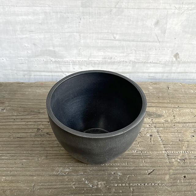 5個セット】BLACK PLASTIC POT【BOWL TYPE】9cm×6.5cm 黒 プラ鉢 3号