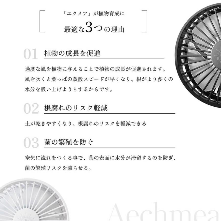 エクメア【小型送風機】AECHMEA BARREL プラント ファン ホワイト