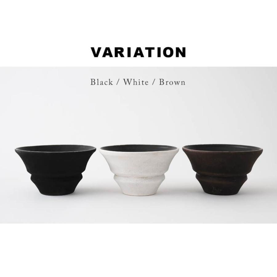 HINOKI【 TAPER 】BROWN Φ16cm×H9.3cm 5号 植木鉢 美濃焼 陶磁器 梅花