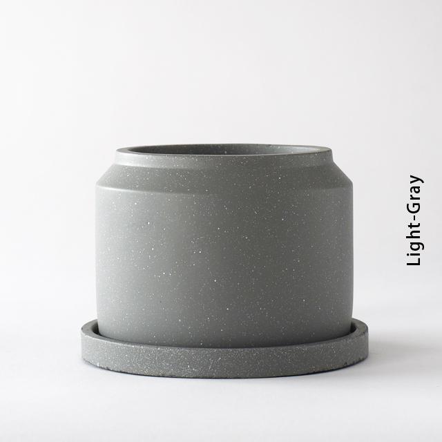 CIMENT【 short 】φ15×H11cm 植木鉢 受皿付 5号 シンプル 陶器