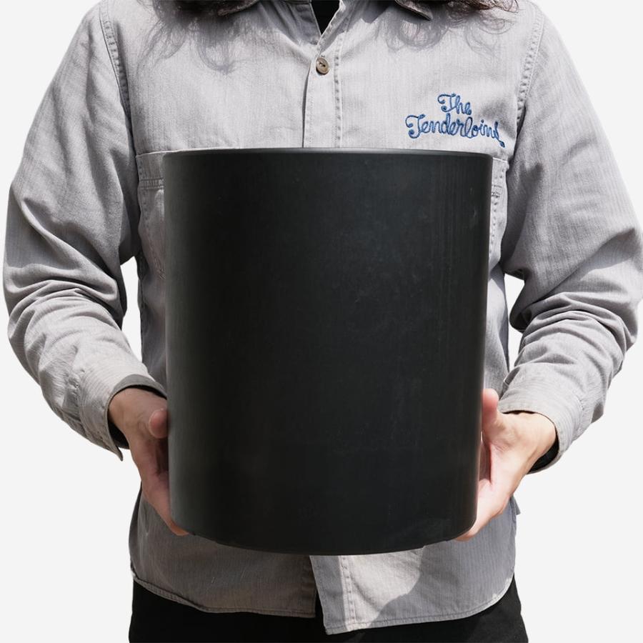 BLACK PLASTIC POT【CYLINDER TYPE】23cm×26cm 黒 プラ鉢 8号 植木鉢