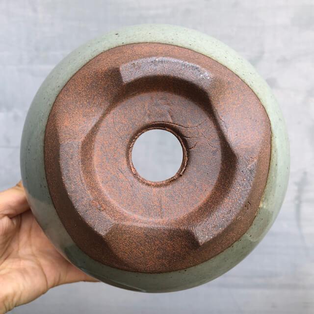 伝市鉢 コウロ型【グレー】5号 植木鉢 陶器 丹波立杭焼 市野伝市窯