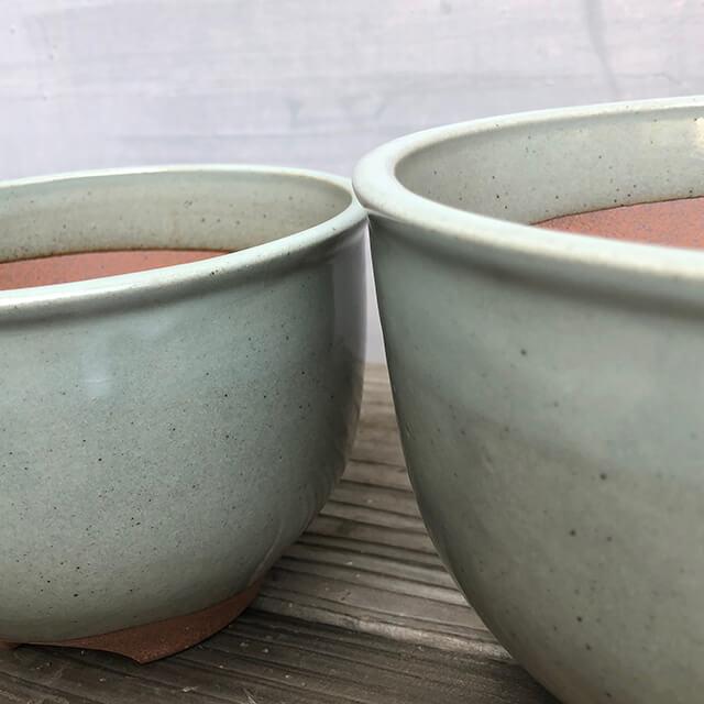 伝市鉢 コウロ型【グレー】5号 植木鉢 陶器 丹波立杭焼 市野伝市窯