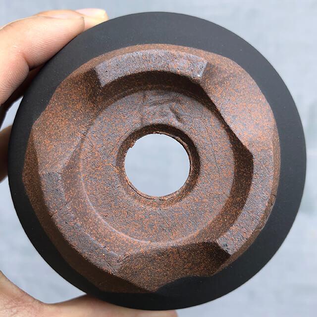 伝市鉢 コウロ型【黒化粧】3号 植木鉢 陶器 丹波立杭焼 市野伝市窯