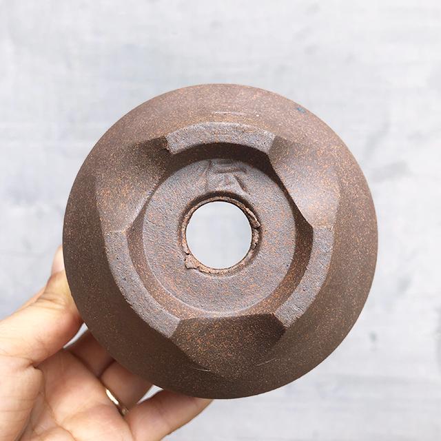 伝市鉢 コウロ型【素焼き】3号 植木鉢 陶器 丹波立杭焼 市野伝市窯