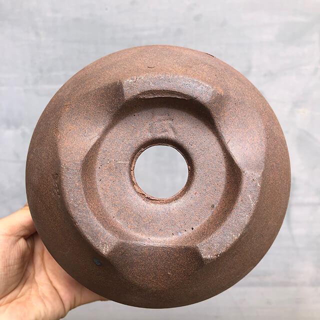 伝市鉢 コウロ型【素焼き】5号 植木鉢 陶器 丹波立杭焼 市野伝市窯