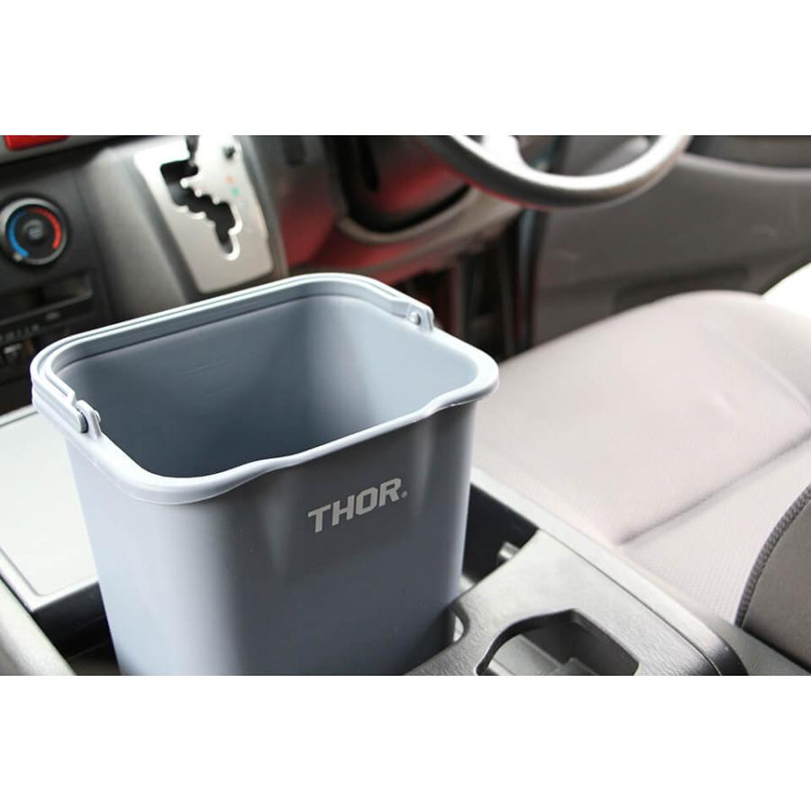 THOR（ソー） THOR／QUADRATE BUCKET【4.7L】バケツ 四角 スクエア 持ち手 プラスチック TRUST おしゃれ ...