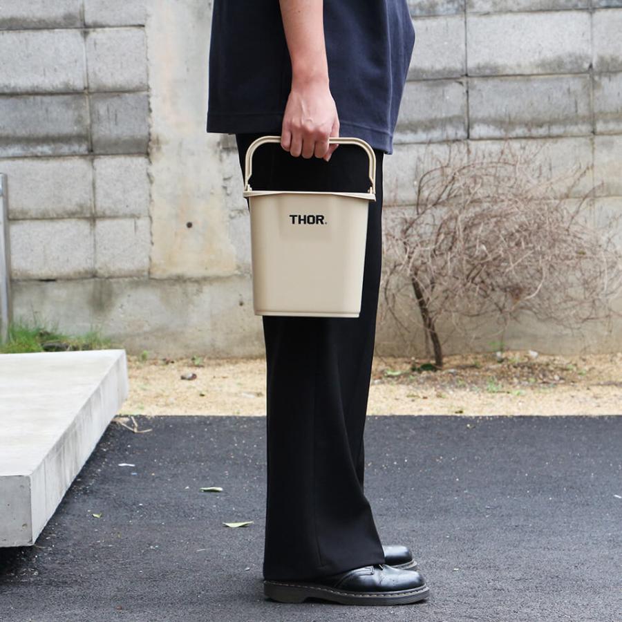 THOR（ソー） THOR／QUADRATE BUCKET【4.7L】バケツ 四角 スクエア 持ち手 プラスチック TRUST おしゃれ ...
