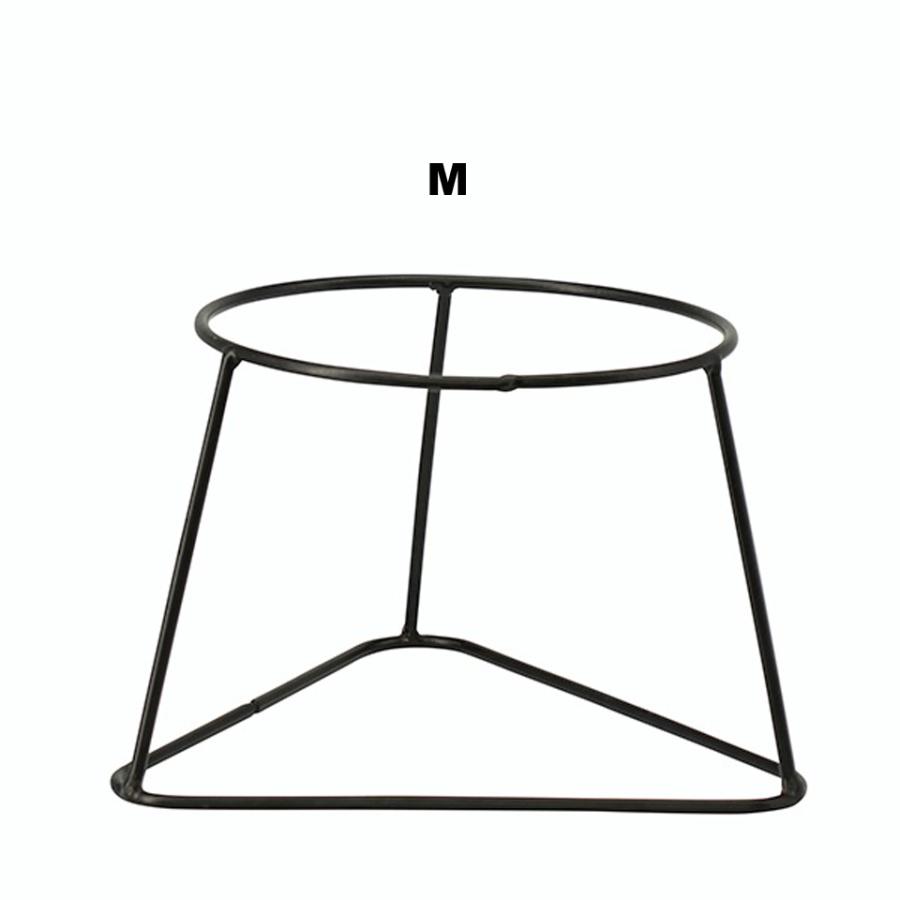 Tフォルムレッグ【M】アイアンプランタースタンド／鉢置き ツヤなし 黒