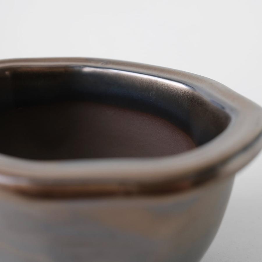 BONSAI PLANTER【 MOKKO 】 ブロンズ W17cm×H8.5cm 陶器 植木鉢 ウ泥鉢