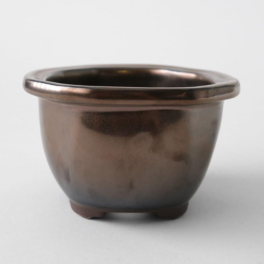 BONSAI PLANTER【 MOKKO 】 ブロンズ W17cm×H8.5cm 陶器 植木鉢 ウ泥鉢