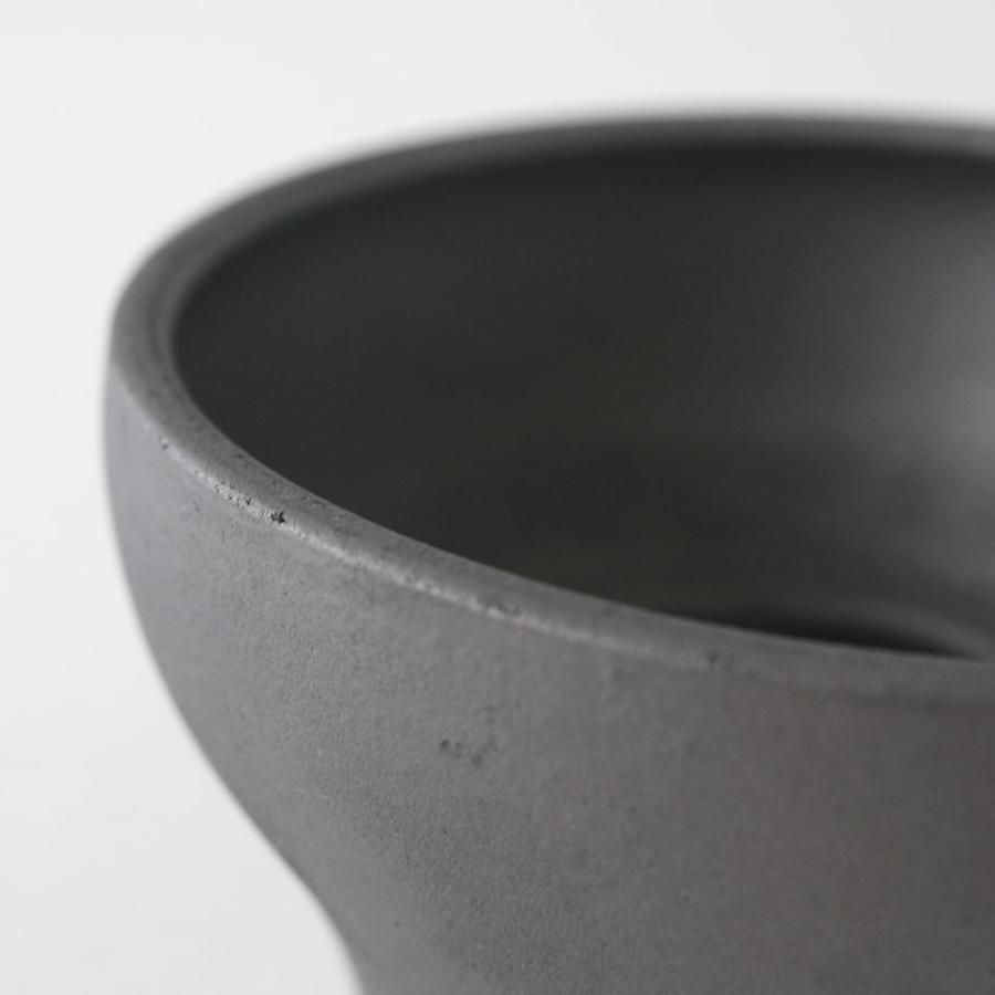 SMOKED POT【Tシリーズ 】4号 Φ12cm 陶器 植木鉢 深鉢 浅鉢 いぶし鉢